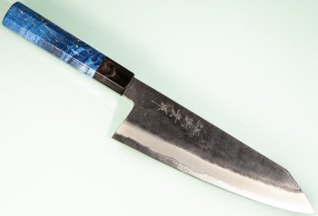 Tanaka Kurouchi AO2 Wa-Monster-Bunka 200mm blau stabilisiert Bffelhorn