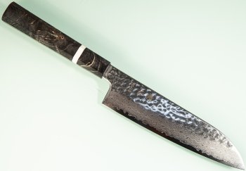 Hatsukokoro VG10 Damascus Tsuchime Wa-Santoku 180mm