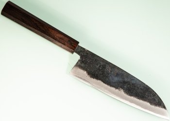 Hatsukokoro Sumi Blue2 Kurouchi Wa-Santoku 170mm Ebony