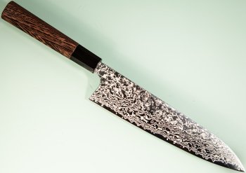 Hatsukokoro Ginga ATS-34 Nickel Damascus Wa-Gyuto 210mm Wenge