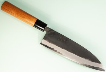 Hinokuni Shirogami 1 Wa-Santoku 180mm Kurouchi