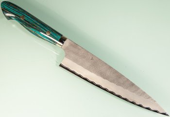 Nigara AS Satin Tsuchime Gyuto 210mm Trkismix