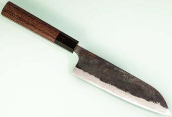 Hatsukokoro Kurokuma Blue2 Kurouchi Wa-Santoku 165mm Wenge