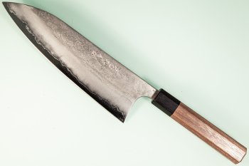 Shu Matsubara AO2 Nashiji Wa-Gyuto 215mm Walnuss