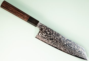 Hatsukokoro Ginga ATS-34 Nickel Damascus Wa-Bunka 185mm Wenge