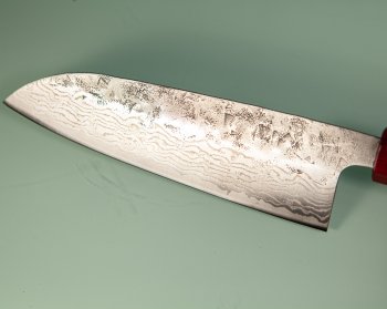 Tsunehisa 440C Dama Washiji Wa-Santoku 170mm RRO