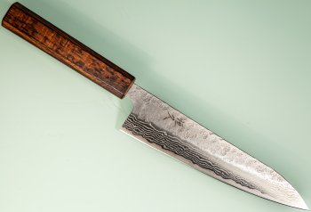 Tsunehisa 440C Dama Washiji Wa-Gyuto 185mm Oak