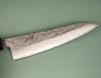 Tsunehisa 440C Dama Washiji Wa-Gyuto 185mm Oak