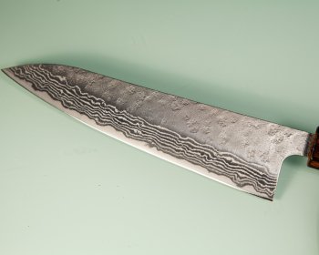 Tsunehisa 440C Dama Washiji Wa-Gyuto 185mm Oak