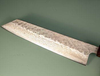 Tsunehisa 440C Dama Washiji Mirror Wa-Kiritsuke 215mm Oak